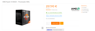 Procesador AMD Ryzen 9 5950X 3.4 GHz por 257,90€