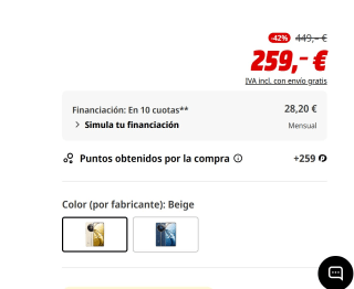 Móvil realme 12 Pro de 12GB/256GB por 259€