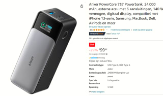 Anker PowerCore (40W) Power Delivery 3.1 Powerbank 24.000 mAh voor €99,90 bij Amazon