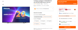 TV Philips Ambilight TV 65PUS8079 65“ LED UltraHD Dolby Atmos Titan OS por 539,99€