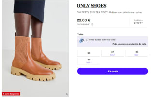 Botines con Plataforma para Mujer Only ONLBETTY CHELSEA BOOT por 22€