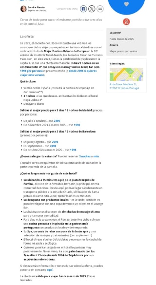 Lisboa 3 días con Vuelos desde 199€.