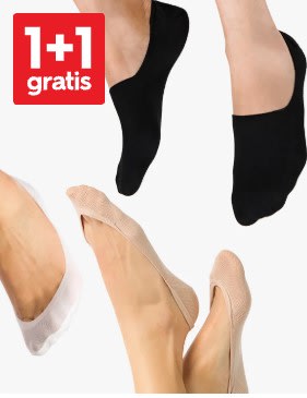 1+1 gratis op footies, ballerina- en sneakersokken bij HEMA