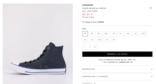 Oferta 65% descuento Zapatillas Converse a precios de locura