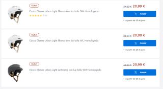 Casco Olsson and Brothers Urban Light con luz frontal y trasera varios colores por 20,99€