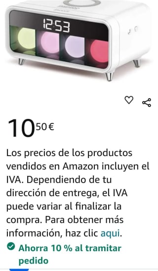 Reloj Despertador Daewoo por 9,45€.