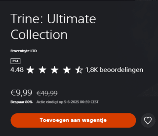 Trine: Ultimate Collection voor €9,99 in de Playstation Store