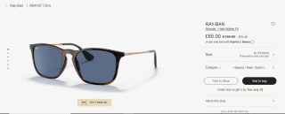 Ray-Ban RB4187 Chris Sunglasses, £65