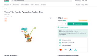 Perrito Infantil VTech Paseos Tito aprende a andar por solo 17,73€
