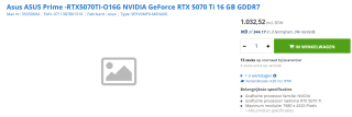 ASUS Prime GeForce RTX 5070 Ti 16GB videokaart voor €1032,52 bij Max ICT