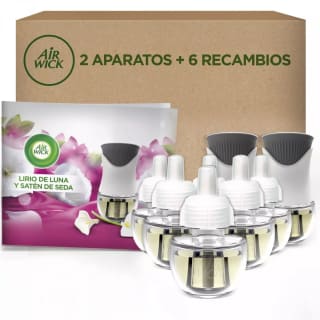Air Wick Ambientador Electrico Aroma Lirio de Luna2 Aparatos + 6 Recambios por 16.04€