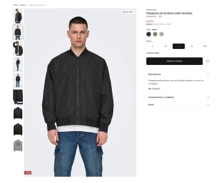 Chaqueta Bomber Only & Sons Hombre por solo 14,99€