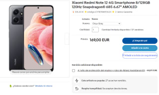 Xiaomi Redmi Note 12 4G de 8GB/128GB por 135,20€
