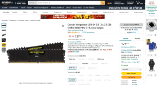 Corsair Vengeance LPX 64GB por 127,13€