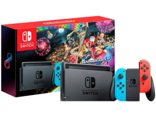 Console da Nintendo, modelo Switch com Joy-Con Neon, Jogo Mario Kart 8 Deluxe e 3 Meses de Assinatura - R$ 2.069,10