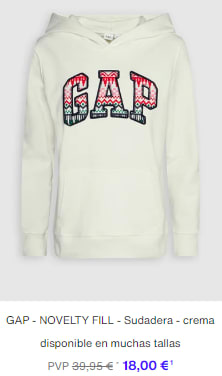 GAP - Sudaderas hasta 18€