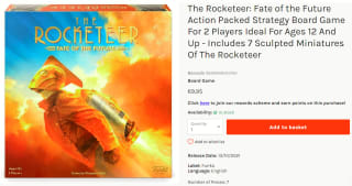 The Rocketeer: Fate of the Future bordspel voor €9,95 bij Rarewaves