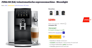 JURA S8 (EA) volautomatische espressomachine voor €1299 bij Bol.com
