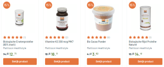 25% korting op eigen merk & 15% korting op top merken bij Vitaminstore