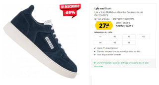 Zapatillas Casual de Piel de Hombre Lyle y Scott McMahon II por 27.99€