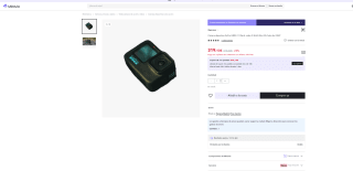 Cámara deportiva GoPro HERO 11 video 5.3K60 Ultra HD 23MP por 319,13€ (Nuevos usuarios 191,47)