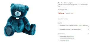 Oso de Peluche con purpurina Azul Verdoso 80 cm por 50.97€