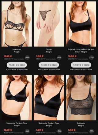 Oferta hasta 85% descuento en ropa marca Etam