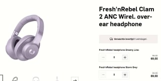 Fresh 'n Rebel - Clam 2 ANC - Over-ear koptelefoon voor €69 via de AD