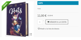 Juego de Cartas Hats por 11€