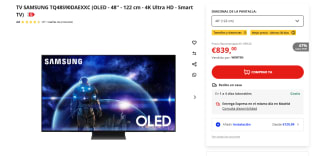 TV Samsung TQ48S90DAEXXC 48" OLED UltraHD 4K HDR10 por 839€