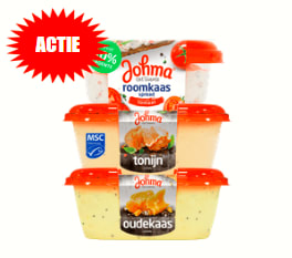 Johma salade of roomkaasspread voor €1,89 bij Dirk