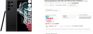 Smartphone 6,8" Samsung Galaxy S21 Ultra 128 Go Noir à 769,99€