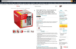 Tacos de expansión SX Plus 14x70 Caja con 20 anclajes de nylon Fischer por solo 5,50€