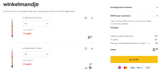 1+1 gratis op alle eyeliners en kohlpotloden bij HEMA