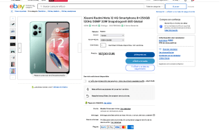 Redmi Note 12 4G 8GB 256GB por 149,60€