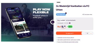 3x Wedstrijd Voetballen via FC Urban voor €9,99 bij iBOOD