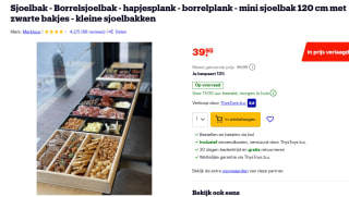 Borrelsjoelbak - Hapjesplank met Uitneembare Bakjes - 120 cm voor €39,95 bij Bol