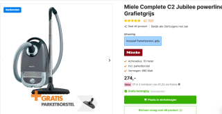 Miele Complete C2 Jubilee powerline Grafietgrijs voor €199 bij Artandcraft