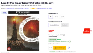 Lord of the Rings trilogy voor €53,99 bij Bol.com
