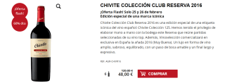 Pack de 6 Botellas de Chivite Colección Club Reserva 2016 por 38€