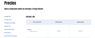 30€ descuento en tu entrada Parque Warner Madrid por compra online