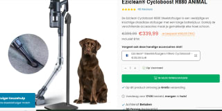 Eziclean Cycloboost R880 Animal - Steelstofzuiger voor €339,99 bij Eziclean