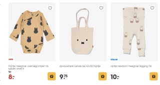Heel veel Nijntje babykleding vanaf €2,50 bij de Hema