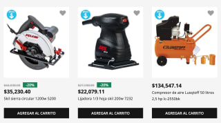 Hasta 20% de descuento en herramientas eléctricas por Todo Grifería