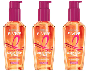 3 Botes de 100ml de ELVIVE Dream Long Stop Frizz Sérum anti-encrespamiento sin aclarado por 8.82€