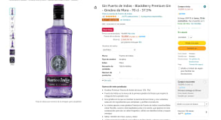 Gin Puerto de Indias ginebra de mora por 10,89€