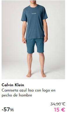 CALVIN KLEIN - Camisetas para ellos por 15€