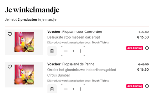 Prijsfout! Voucher voor Plopsaland de Panne voor €16,50 bij de Etos