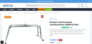 Échelle transformable multifonctions WERKA PRO à 71,99€
