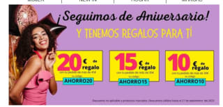 Descuentos por compra de -20€, -15€ y -10€ desde Magic outlet